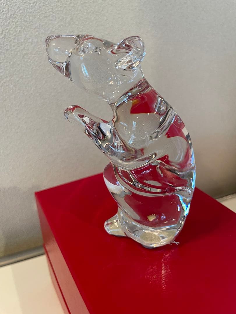 (美品)Baccarat バカラ 干支2020年 ねずみ クリスタル