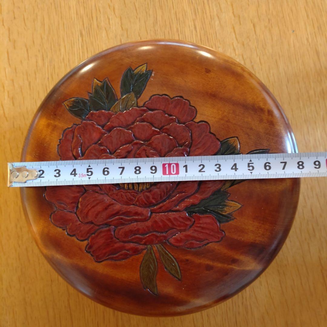 【嵐1987】烏城彫り 文箱 硯箱、菓子入れ 2点セット