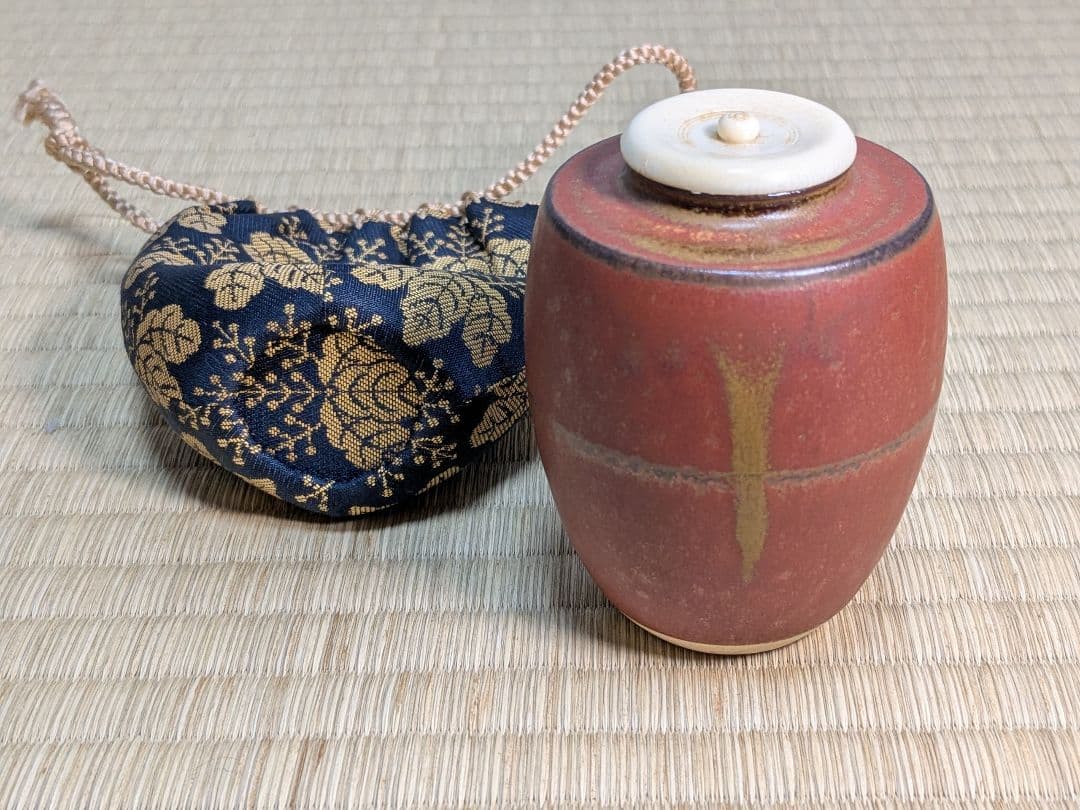 上野焼＆尾戸焼　肩衝茶入セット　熊谷光甫　土居庄次　２つセット