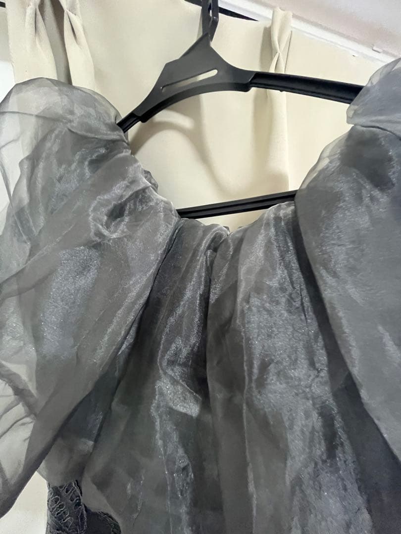 LEJA2WAYオフショルダーパフスリーブバリエマーメイドワンピースロングドレス