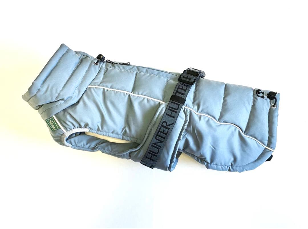 《 美品 》HUNTER 犬 コート パクソン 着丈35 powder blue