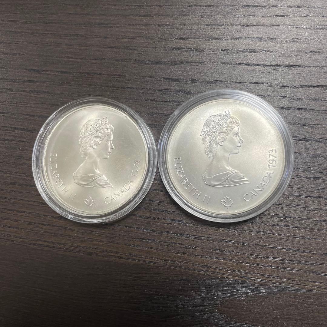 カナダ カナダ　モントリオールオリンピック　5ドル銀貨　2枚