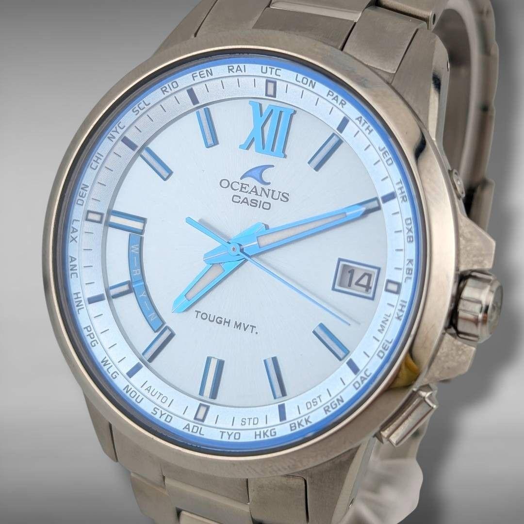 【稼働】カシオ オシアナス OCW-T150-2AJF ワールドタイム チタン
