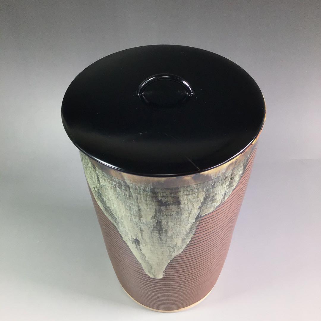 Ｒ２０４　水指　『高取焼』『青柳翠峰造』『細水指』　共箱　茶道具