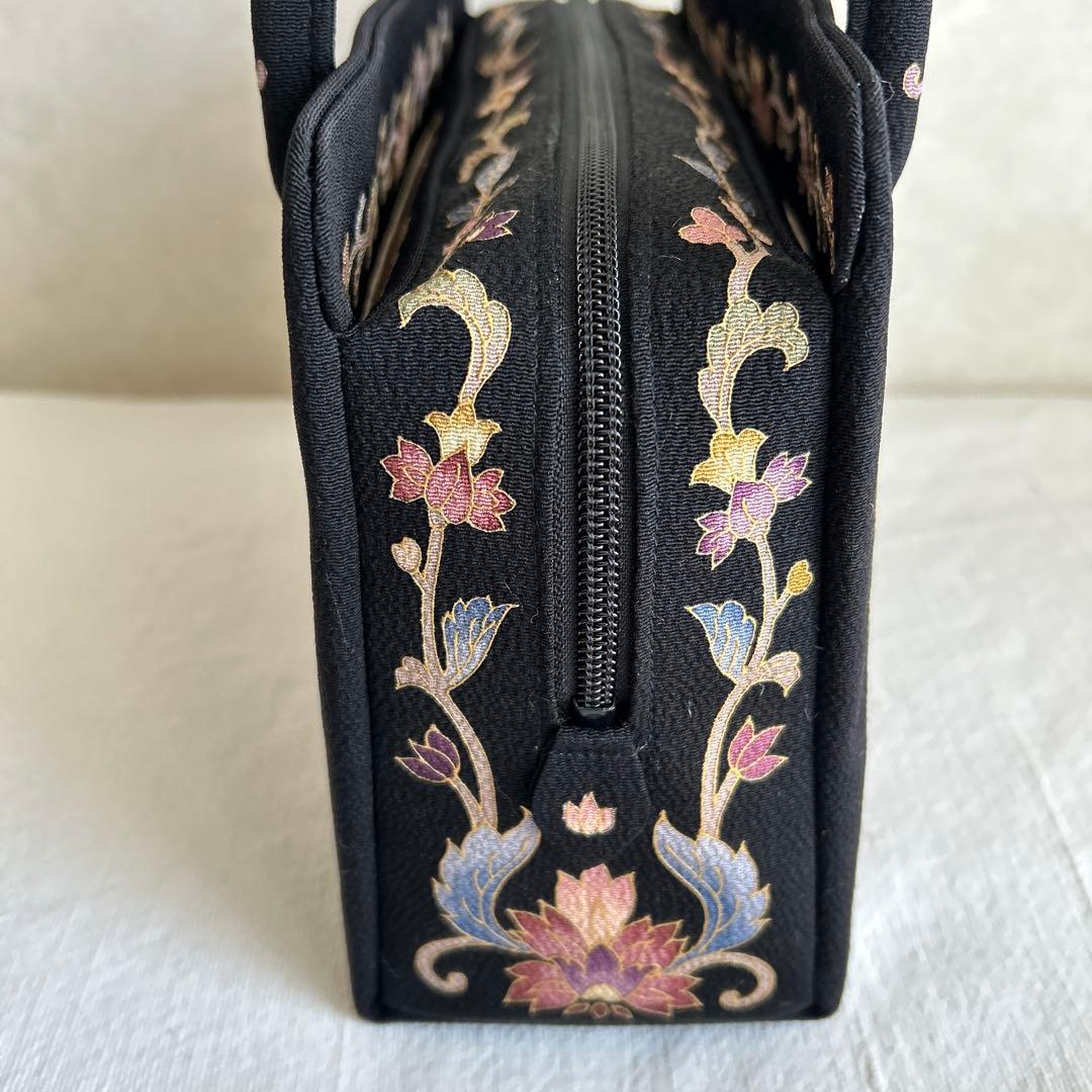 岡重 利休バッグ / 蓬莱袋 正絹