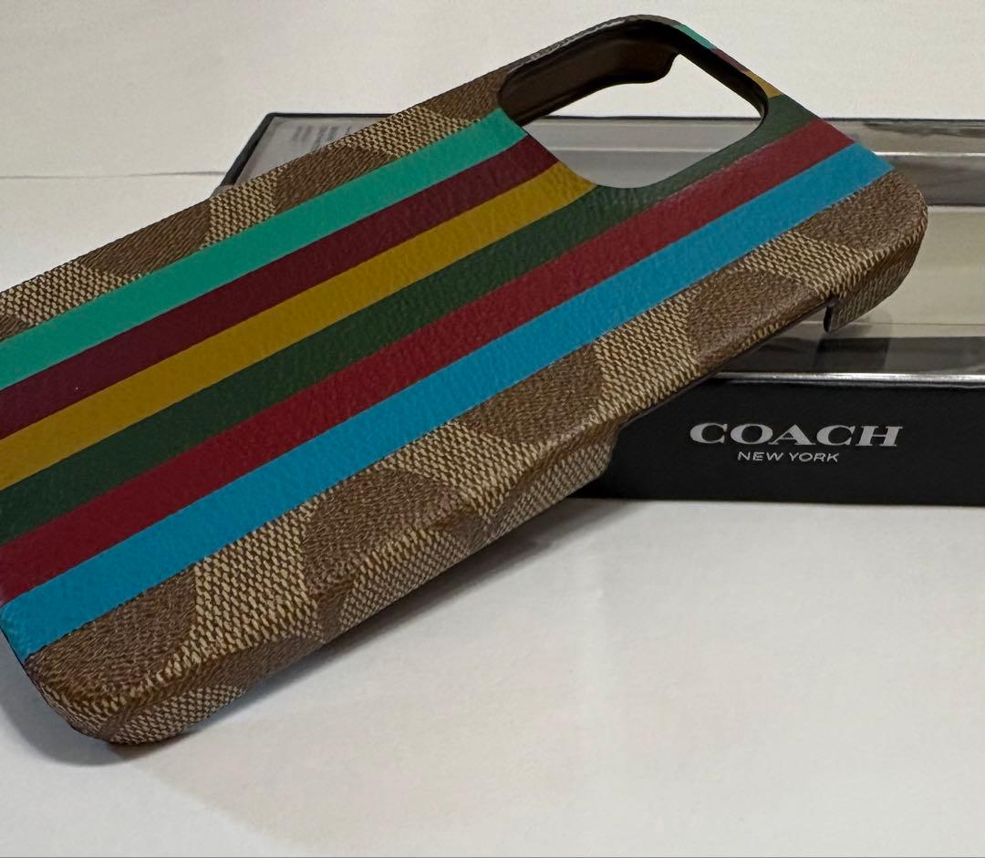 ☆限定品☆ COACH iPhone13pro ケースKHAKI MULTI