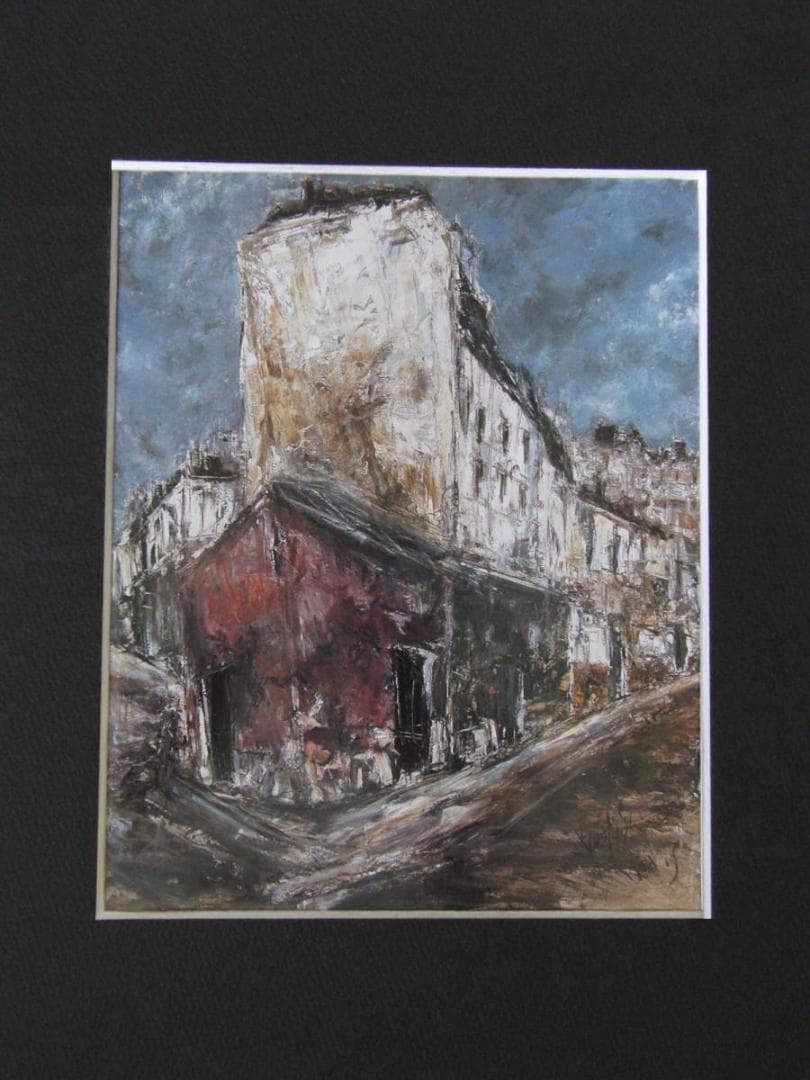 吉村郁夫、【Petite rue】、希少な額装用画集より、新品額装付