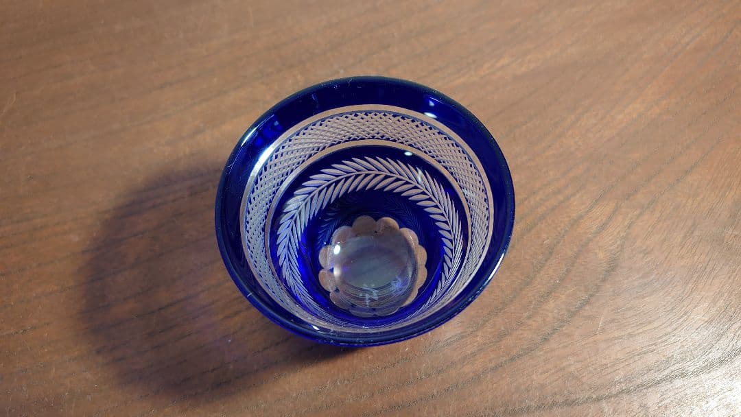 江戸切子 切子 ロックグラス 盃　お猪口　アンティーク切子　１客