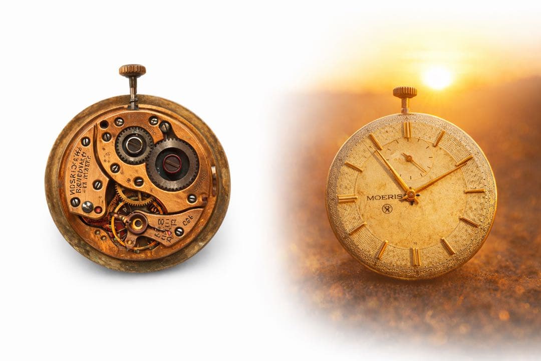 【スイス製】MOERIS アンティーク 懐中時計 手巻き 機械式