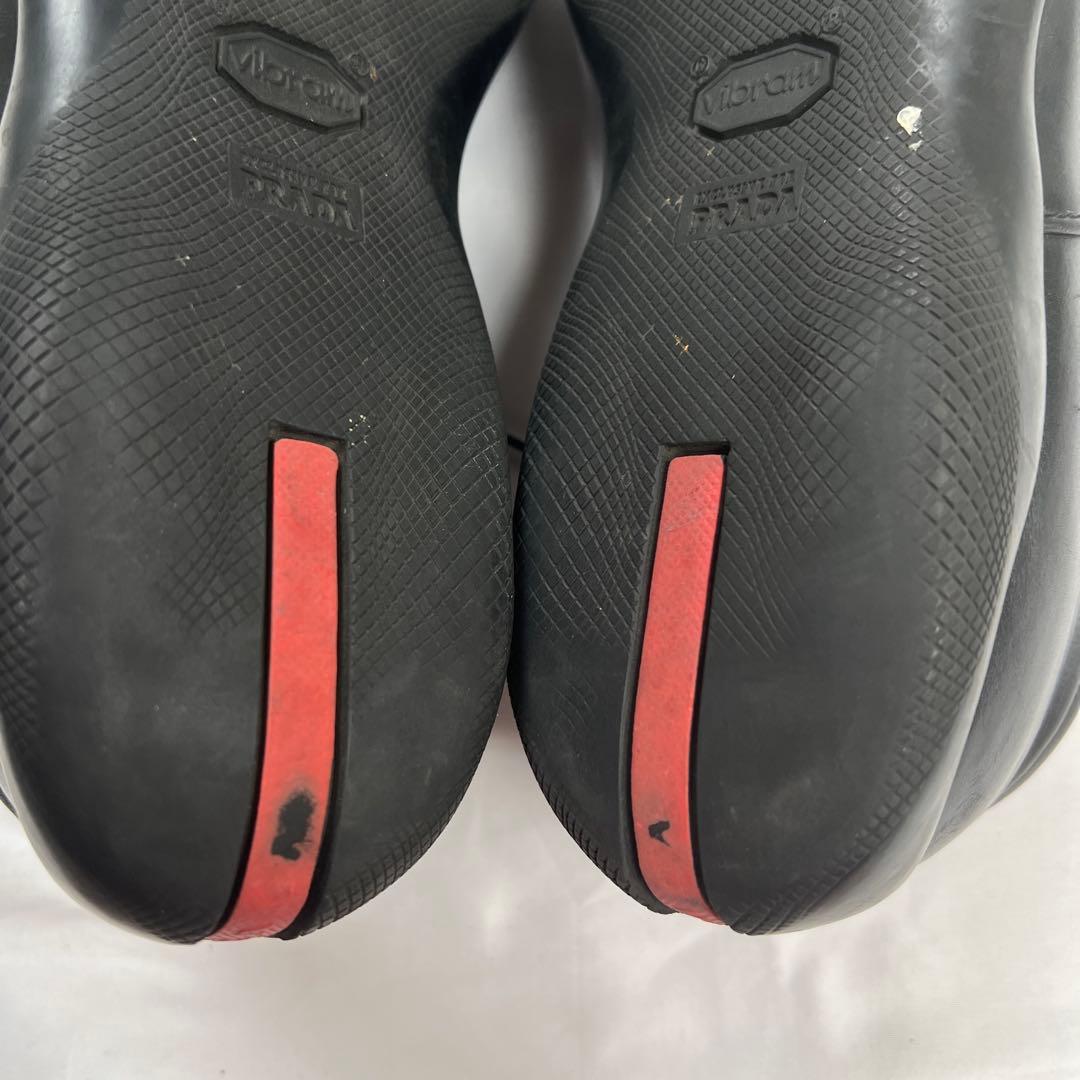 靴 PRADA SPORT leather dress shoes black