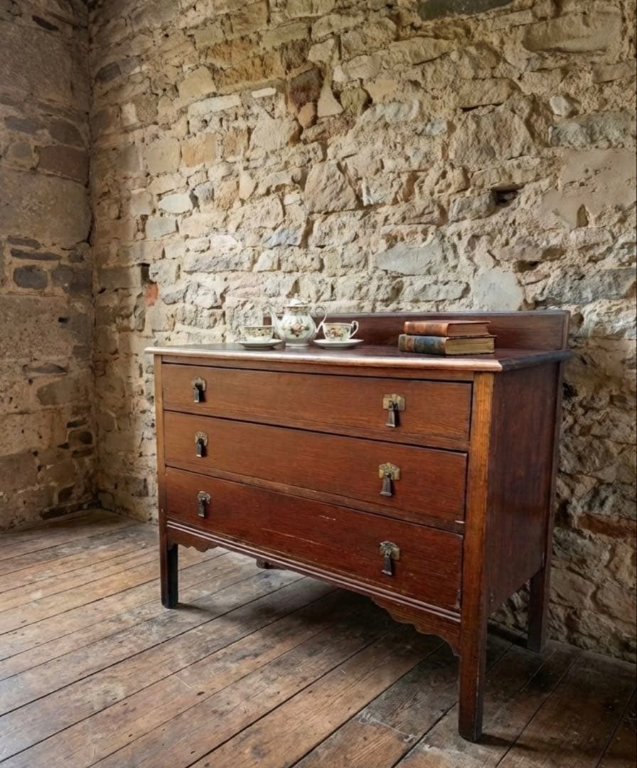 【アンティーク】3段　チェスト 幅99cm 木製 ヴィンテージ クラシック