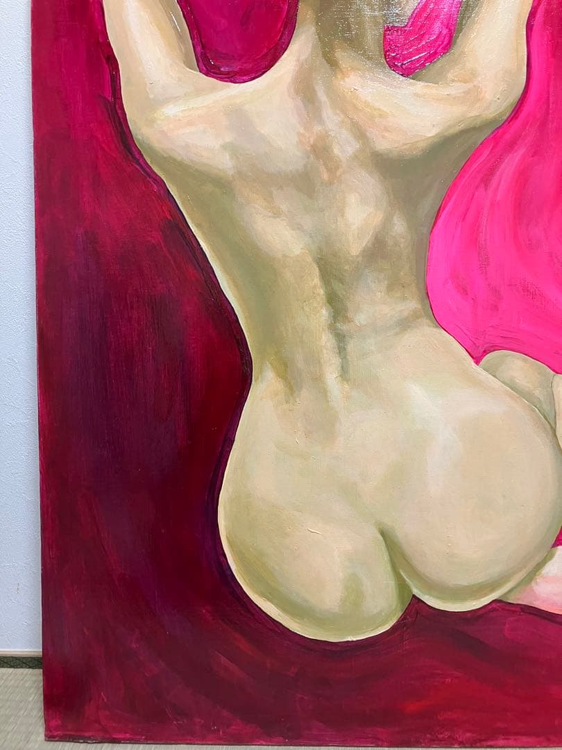 絵　絵画　油絵　油彩　雑貨　アート　迫力満点　人物画　インテリア　裸婦画　女の子
