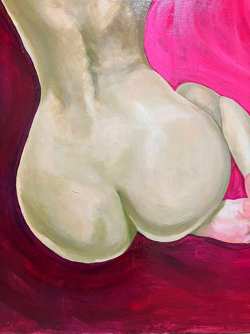 絵　絵画　油絵　油彩　雑貨　アート　迫力満点　人物画　インテリア　裸婦画　女の子