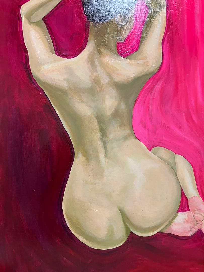 絵　絵画　油絵　油彩　雑貨　アート　迫力満点　人物画　インテリア　裸婦画　女の子