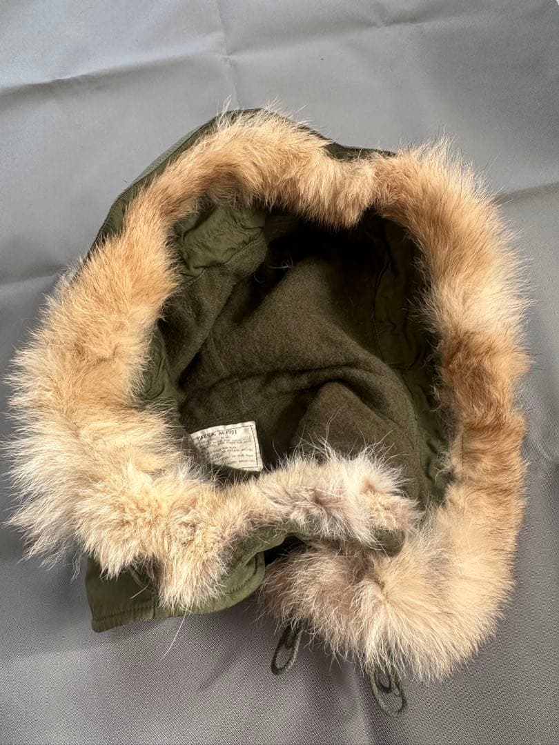 M51 パーカー用フード　白ラベル　※折れ