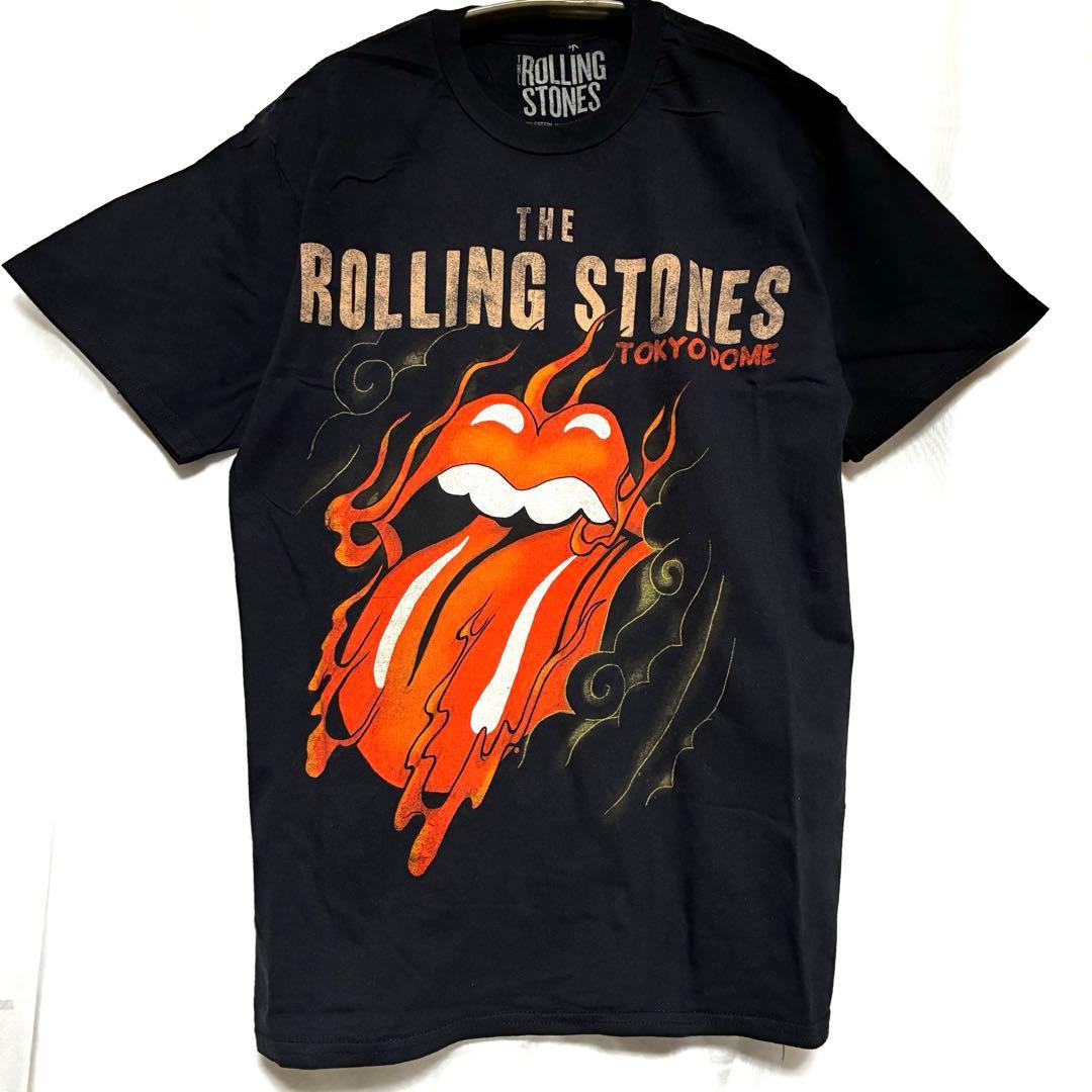 ローリングストーンズ ファイアー ベロT黒 ①