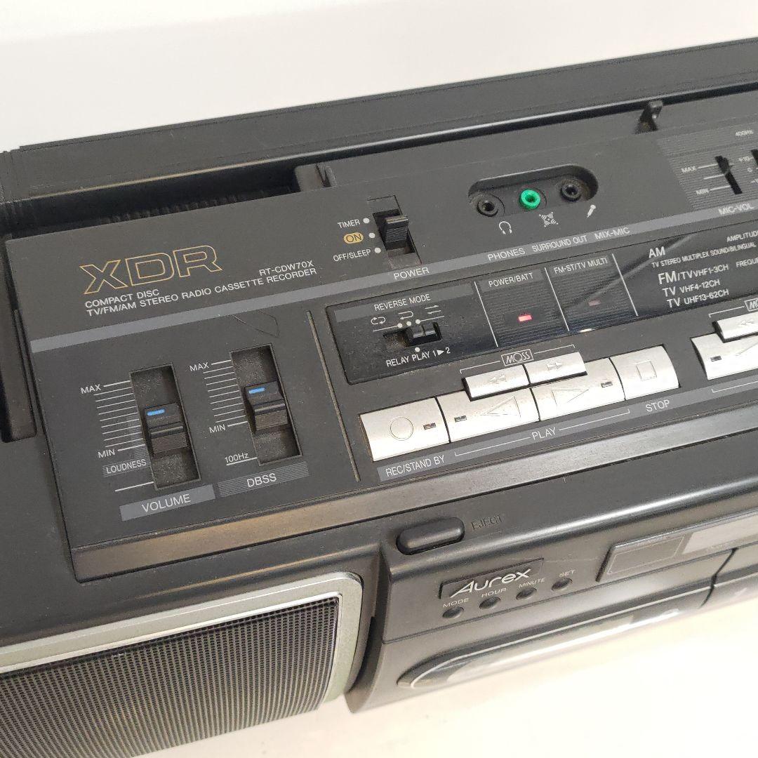 東芝 Aurex RT-CDW70X CDステレオラジオカセットレコーダー