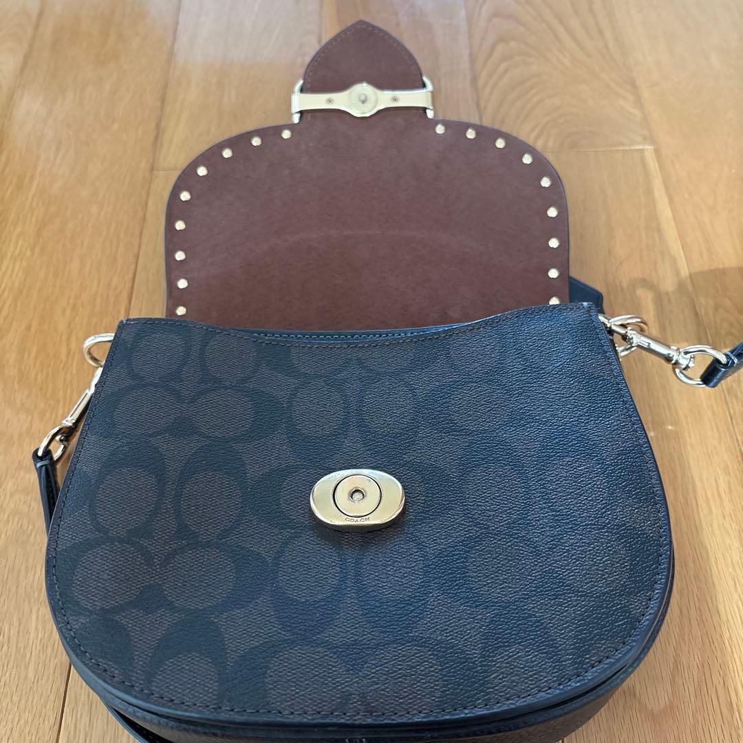 【COACH】 ブラック ショルダーバッグ