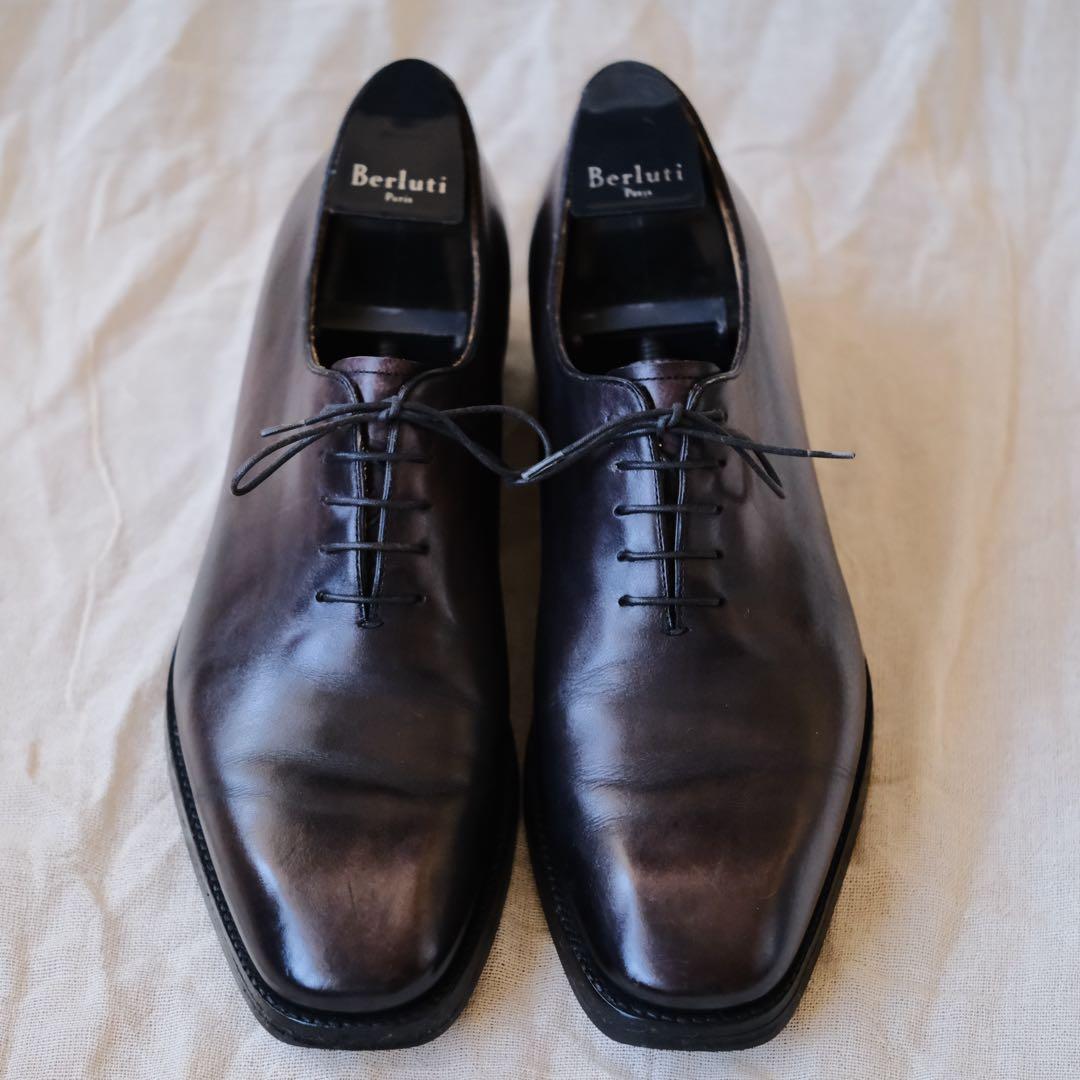 BerlutiベルルッティホールカットプレーントゥAlessandro10木型付