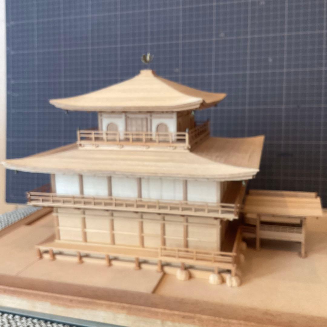 完成品　Woody JOE/ウッディジョー 1/75 金閣　白木作り【組立済み】