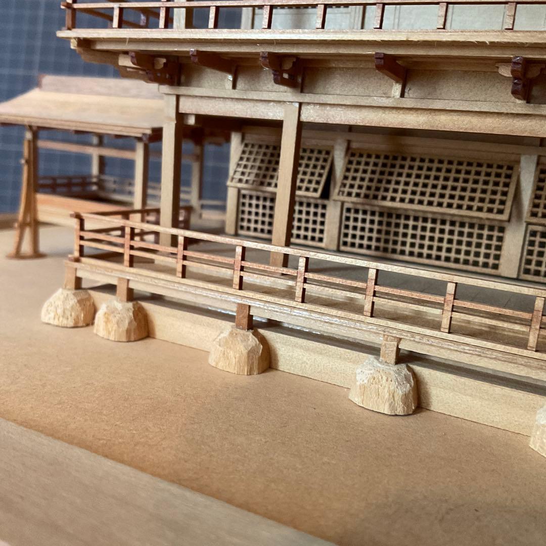 完成品　Woody JOE/ウッディジョー 1/75 金閣　白木作り【組立済み】
