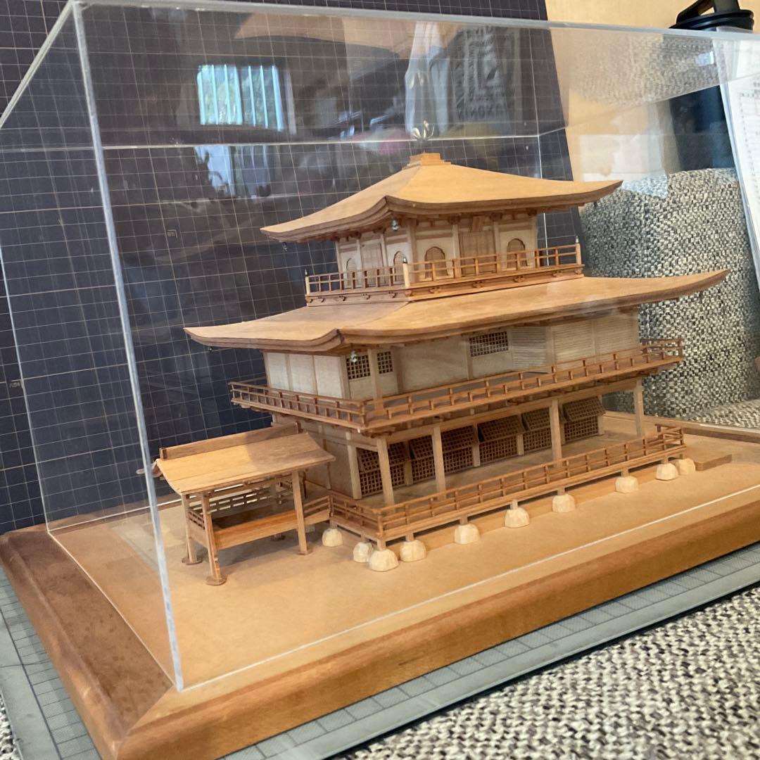 完成品　Woody JOE/ウッディジョー 1/75 金閣　白木作り【組立済み】