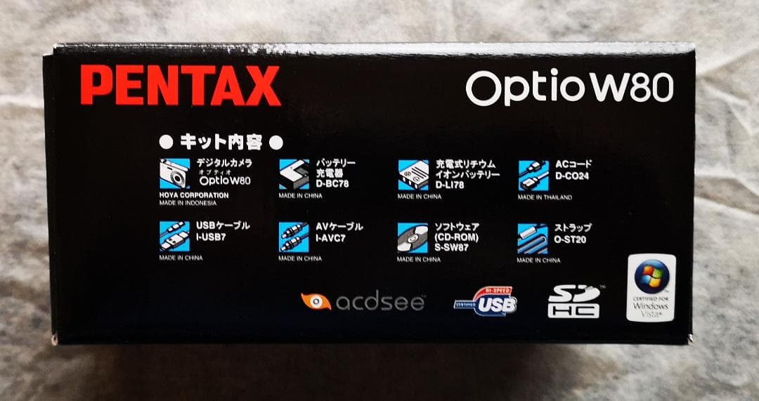防水カメラPENTAX optio W80レッド