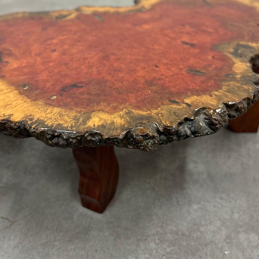 SNT0100 花梨 約98×66㎝ 座卓 一枚板 ローテーブル 天然木 座敷机