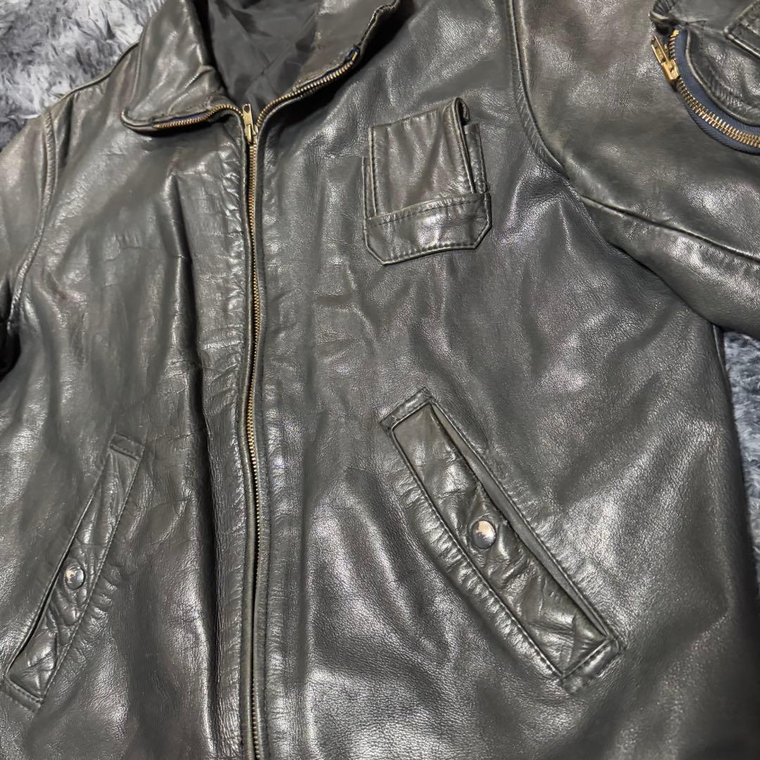 70s〜80s フランス軍 パイロット レザージャケット ユーロビンテージ