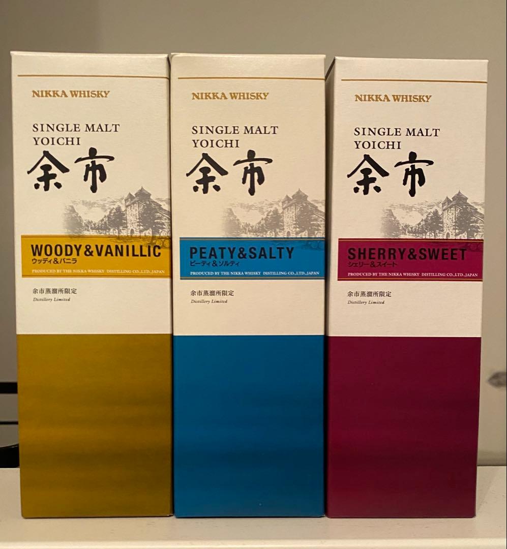 余市蒸溜所限定　ピーティー&ソルティ　シェリー&スイート　ウッディ&バニラ 6本