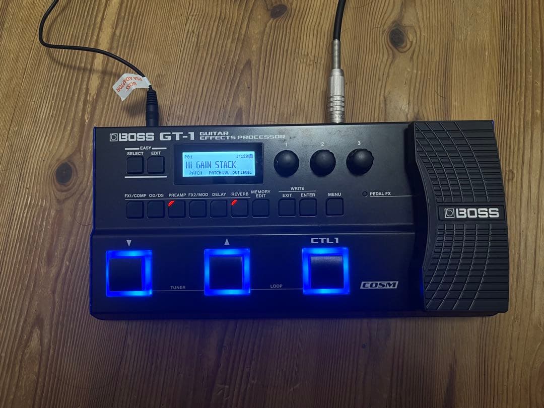【動作確認済み】BOSS GT-1 マルチエフェクター 純正ACアダプター付き
