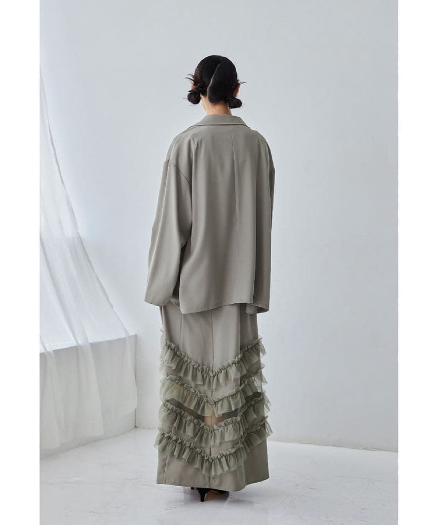 完売品 新品タグ付 et.univer トランスペアレントヘムセットアップドレス