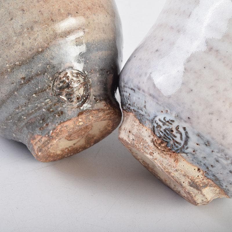 萩焼　十五代坂倉新兵衛造　盃　共箱　2点まとめて　V　R9151