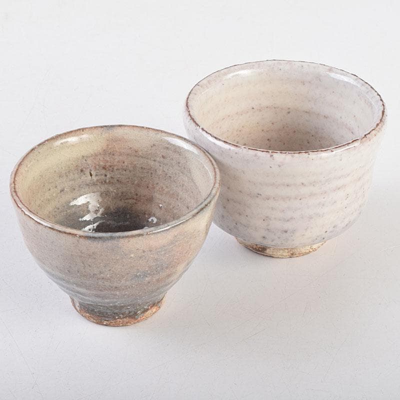 萩焼　十五代坂倉新兵衛造　盃　共箱　2点まとめて　V　R9151