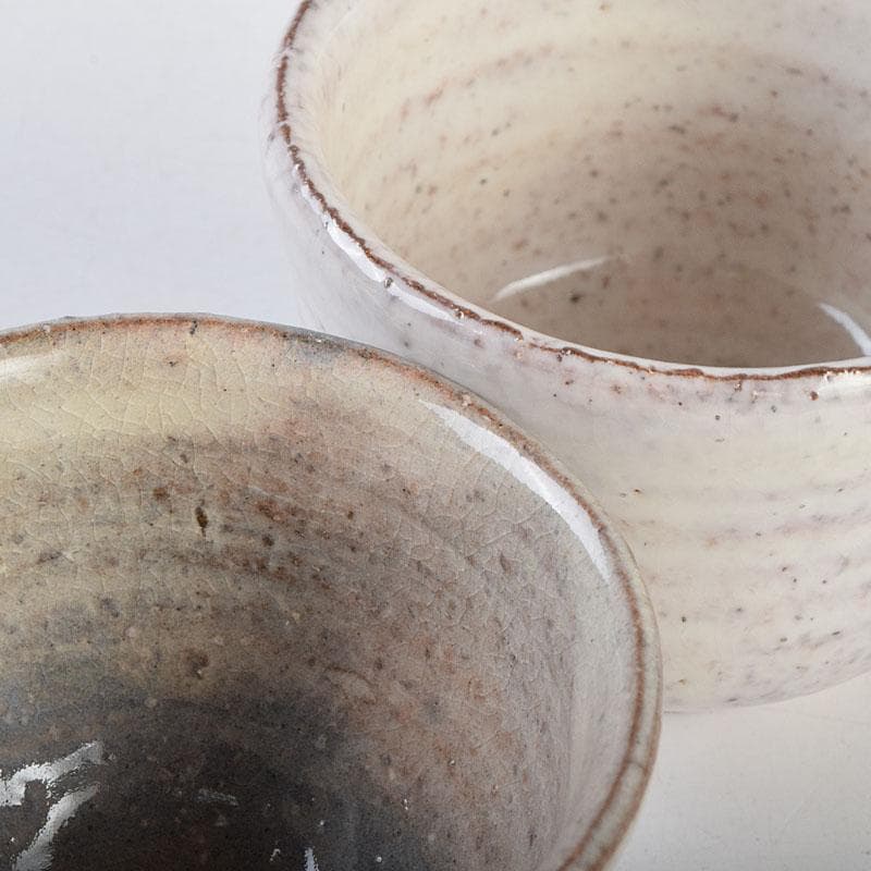 萩焼　十五代坂倉新兵衛造　盃　共箱　2点まとめて　V　R9151