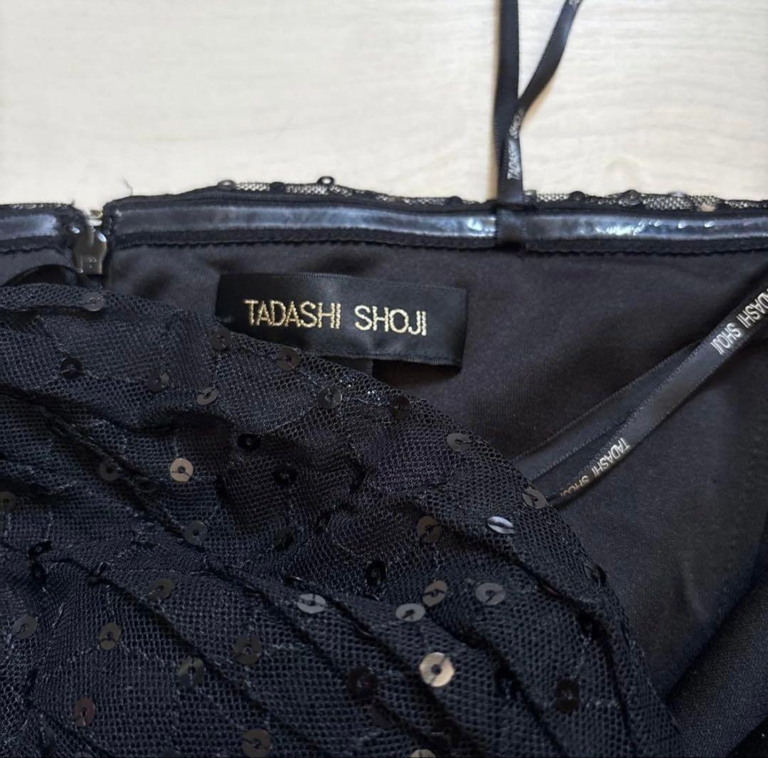 タダシショージ　ロングワンピース　イブニングドレス　ブラック　XSサイズ