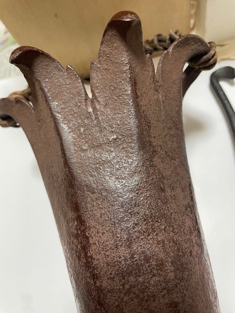 大洞銅器店 未使用 吊るし花器 猿の囲炉裏自在鉤 吊り下げ花瓶 囲炉裏 吊り手猿