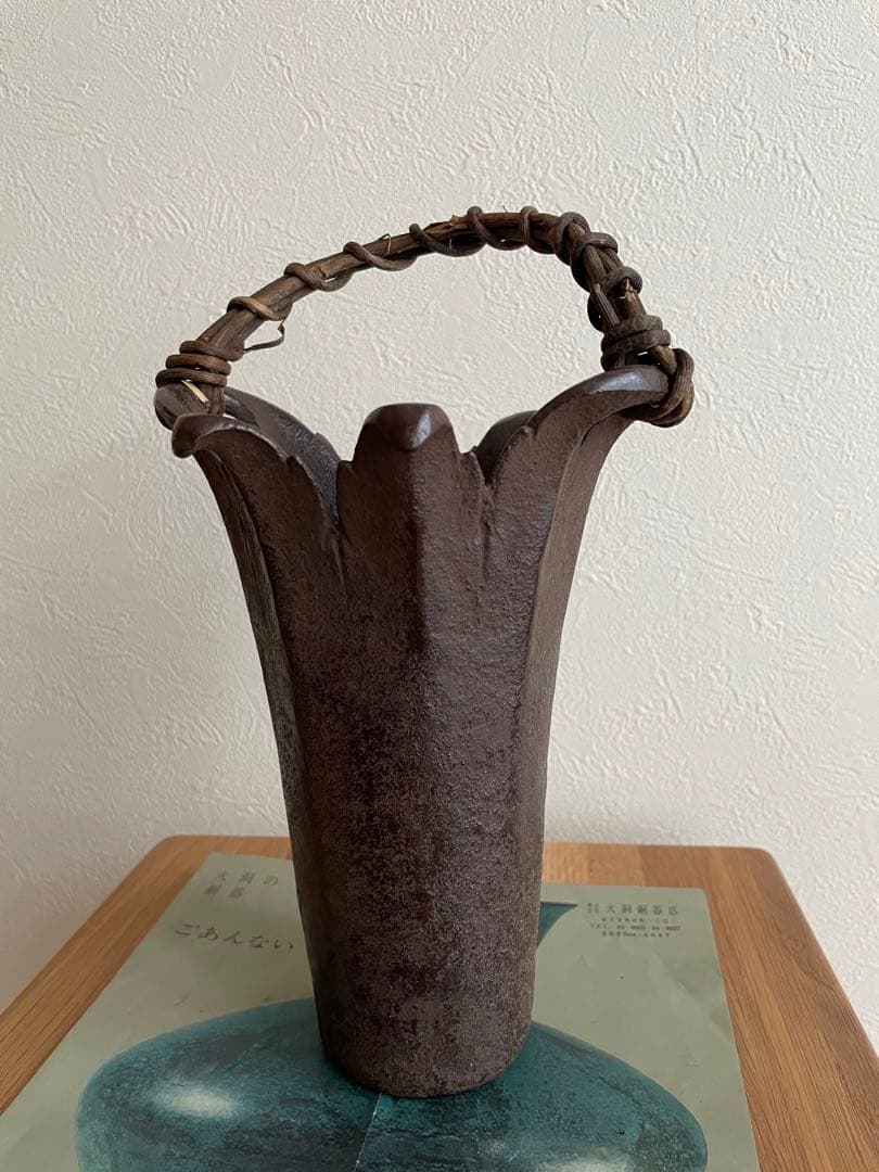 大洞銅器店 未使用 吊るし花器 猿の囲炉裏自在鉤 吊り下げ花瓶 囲炉裏 吊り手猿