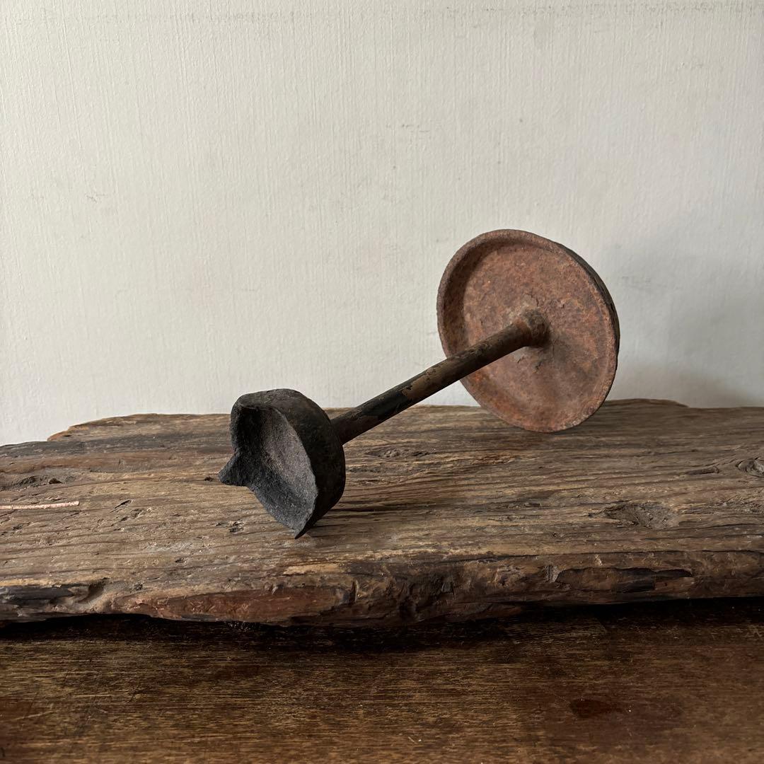 古い燭台　キャンドルスタンド.燈火器.李朝.古美術.古民具.韓国.古道具.骨董