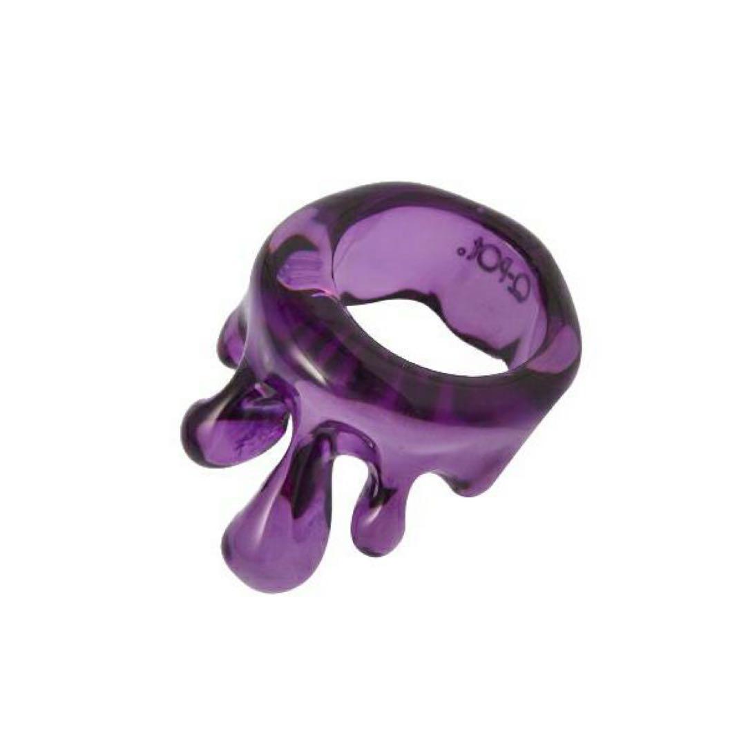 Q-pot.メルトリング クリアパープル (Lサイズ)