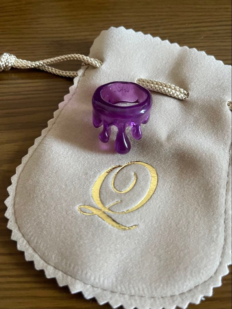 Q-pot.メルトリング クリアパープル (Lサイズ)