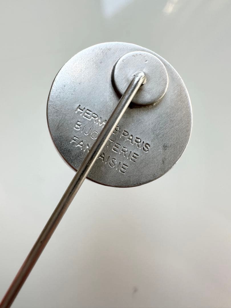 HERMES エルメスセリエラペルピン ハットピン ブローチ シェル