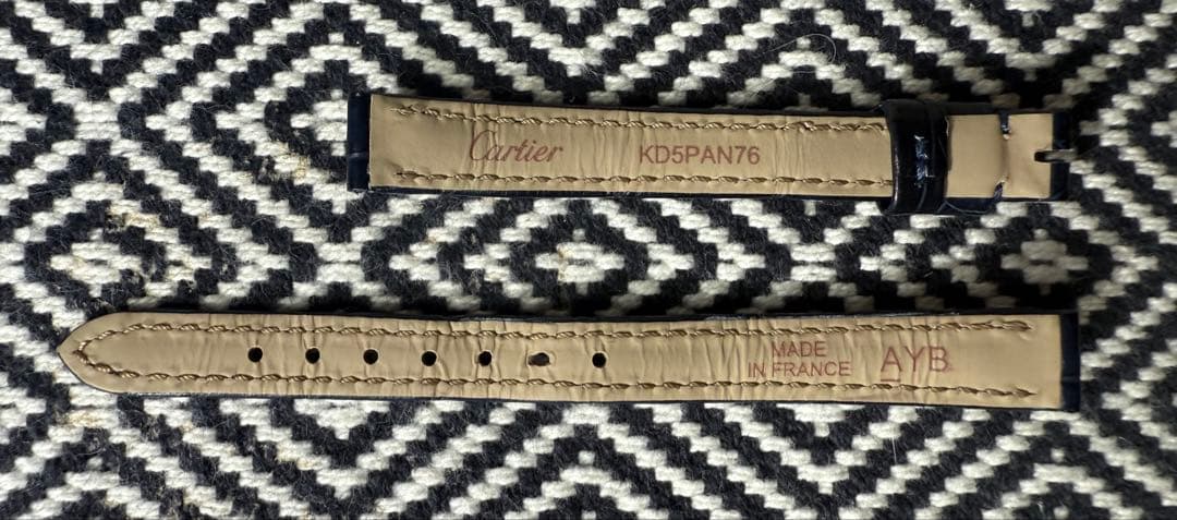 【新品】Cartier 純正時計替えベルト AXD KD5PAP13 ブラック系