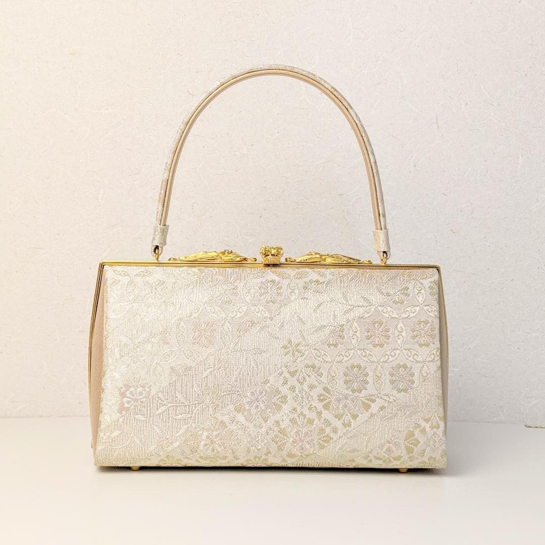 紗織 ブランド 草履 バッグ セット 帯地 ゴールド フォーマル Mサイズ H3