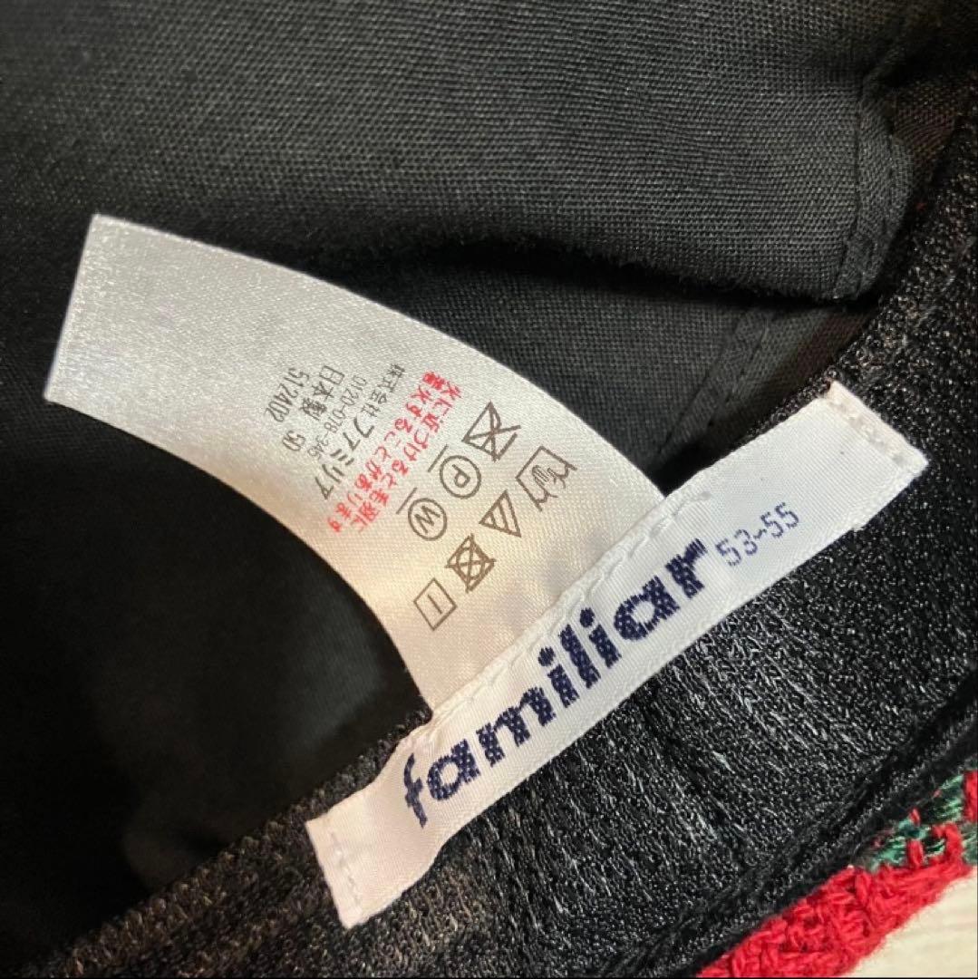 ファミリア ベレー帽 XF赤チェック