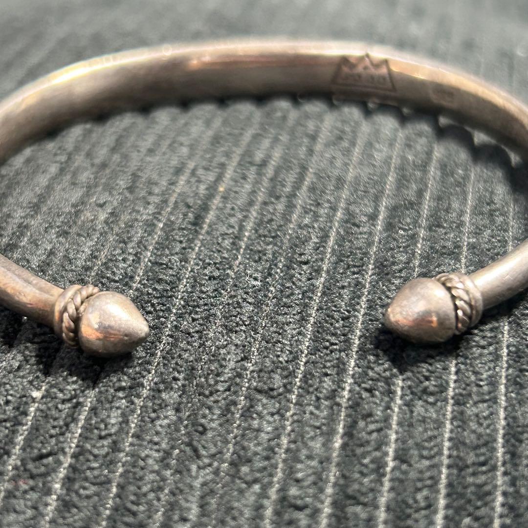 saad バングル シルバー925 唐草　波　ビンテージ　インディアンジュエリー