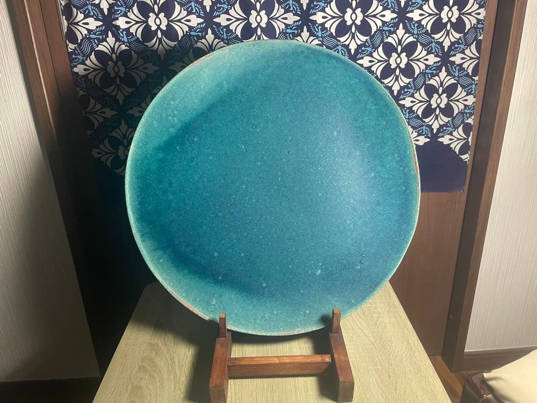 マヒローです　大嶺實清氏作　青彩陶板　47㎝