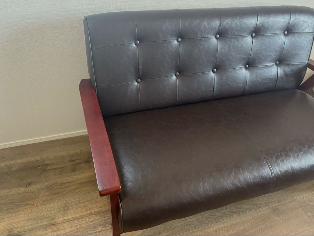 2人掛けソファ ソファー 2Pソファ レザー PVC 人気商品 組立て簡単 高級