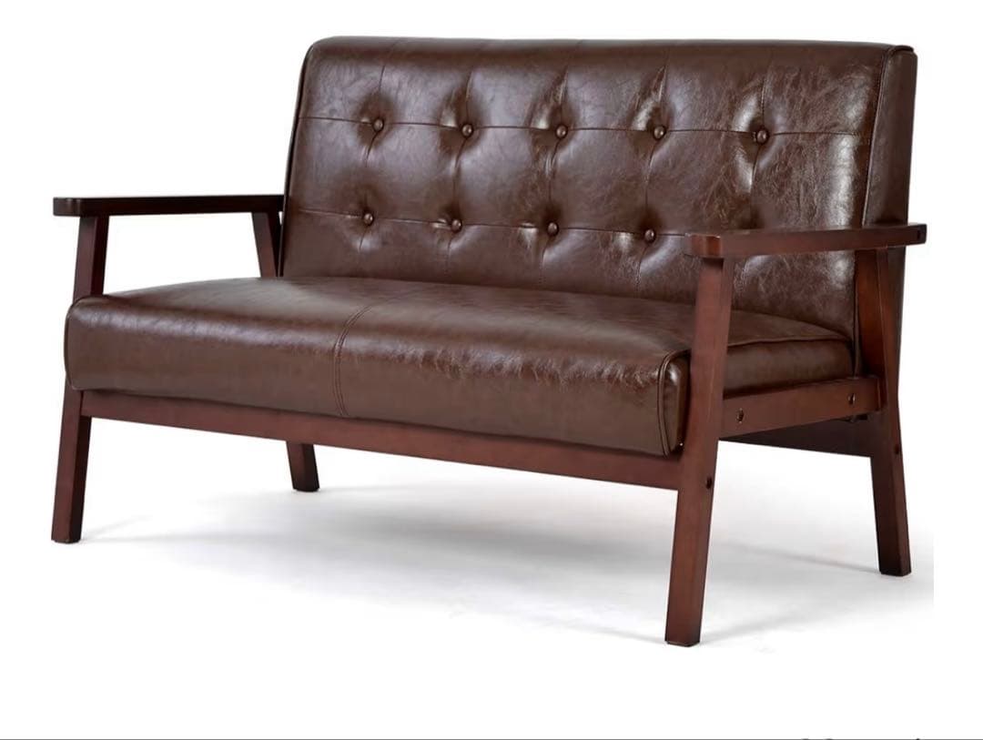 2人掛けソファ ソファー 2Pソファ レザー PVC 人気商品 組立て簡単 高級