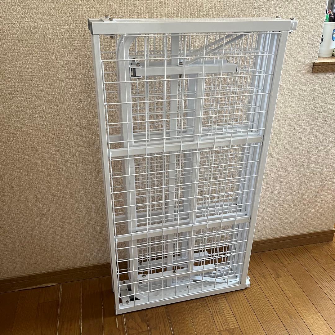 折り畳み 折りたたみ 収納式 パイプベッド シングル ホワイト 美品